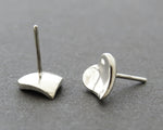 Curved Heart Earrings