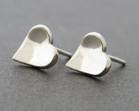 Curved Heart Earrings