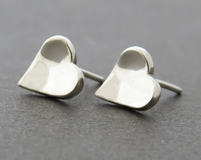 Curved Heart Earrings