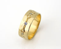 Hearts Arrows Diamond Wedding Band