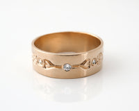 Hearts Arrows Diamond Wedding Band