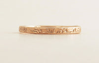 Rose Gold Floral Lace Ring