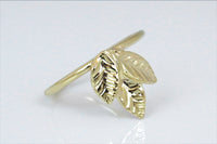 Three Leaf Gold Ring