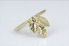 Three Leaf Gold Ring