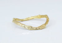 Twig Wedding Band, Wave Wedding Ring, 14k Gold Ring for Women, Nesting Ring, Stacking Ring, Nature Inspired Branch Ring, Nature Lover Gift