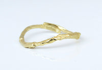 Twig Wedding Band, Wave Wedding Ring, 14k Gold Ring for Women, Nesting Ring, Stacking Ring, Nature Inspired Branch Ring, Nature Lover Gift