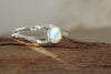 Nature Inspired Twig Moonstone Ring
