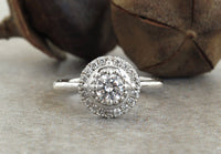 Halo Diamond Engagement Ring