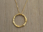 Ring Necklace, Gold Circle Necklace, 14k Gold Necklace, Layered Necklace, Karma Necklace, Twig Gold Ring, Delicate Gold Necklace, Natural