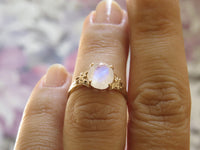 Vintage Inspired Oval Moonstone Ring