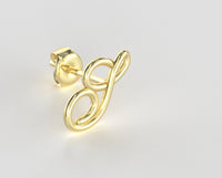 Initial Stud Earrings, Personalized initial earring studs, Gold Initial Earrings, 14k Gold Stud Earrings, Post initial earrings, Letter Stud