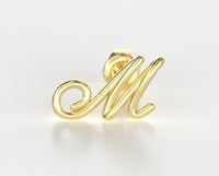 Initial Stud Earrings, Personalized initial earring studs, Gold Initial Earrings, 14k Gold Stud Earrings, Post initial earrings, Letter Stud