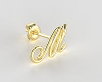 Initial Stud Earrings, Personalized initial earring studs, Gold Initial Earrings, 14k Gold Stud Earrings, Post initial earrings, Letter Stud