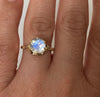 Vintage Moonstone and Diamonds Ring