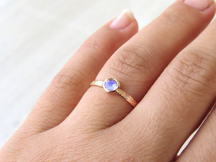 Floral Moonstone Ring