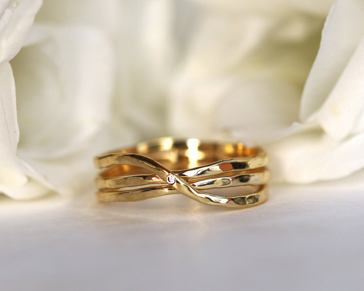 Infinity Diamond Gold Ring