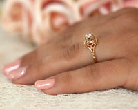 Antique Vintage Diamond Engagement Ring - Sivan Lotan Jewelry -   טבעת אירוסין יהלום - סיון לוטן - טבעת יהלום וינטאג - טבעת בסגנון עתיק