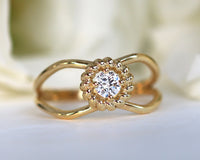 Braided Diamond Ring