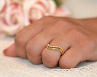 Wave Diamond Ring Set