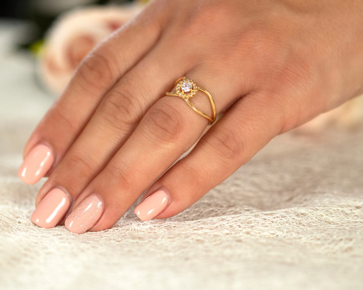 Braided Diamond Ring