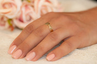 Hammered Infinity Gold Ring