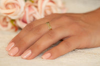 Hammered Infinity Gold Ring