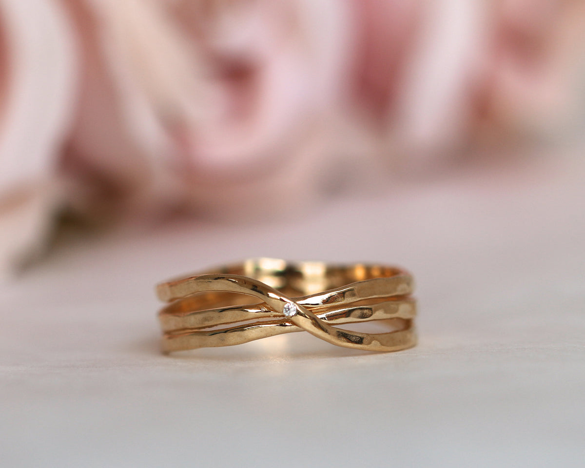 Infinity Diamond Gold Ring