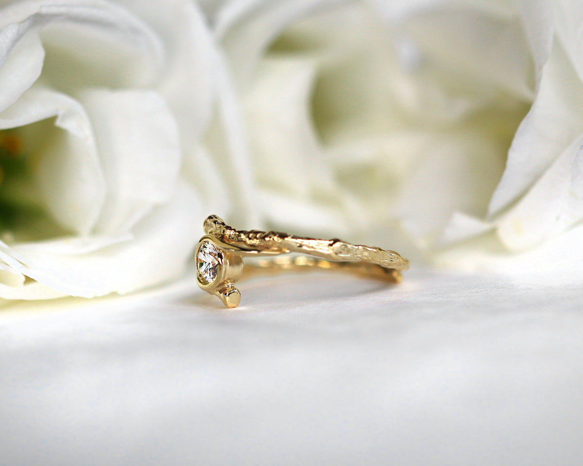 Nature Inspired Diamond Engagement Ring