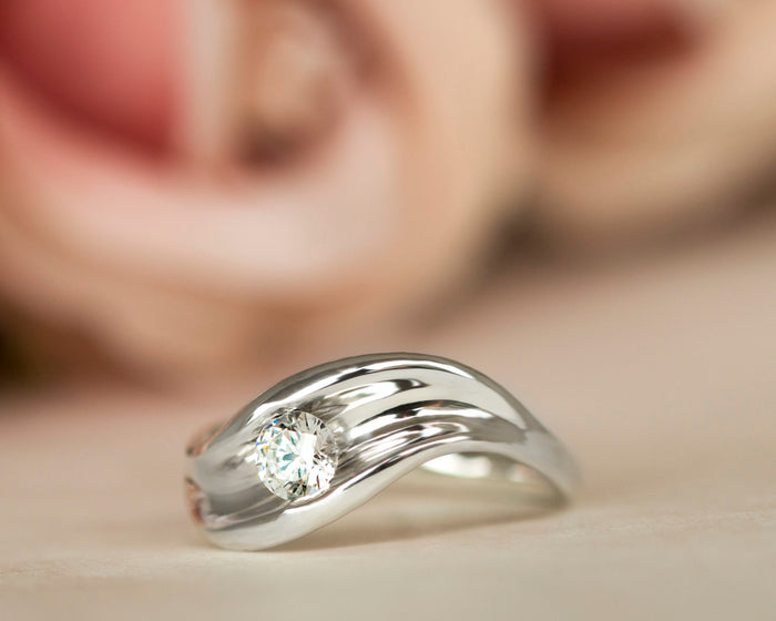 Bold Wave Diamond Ring