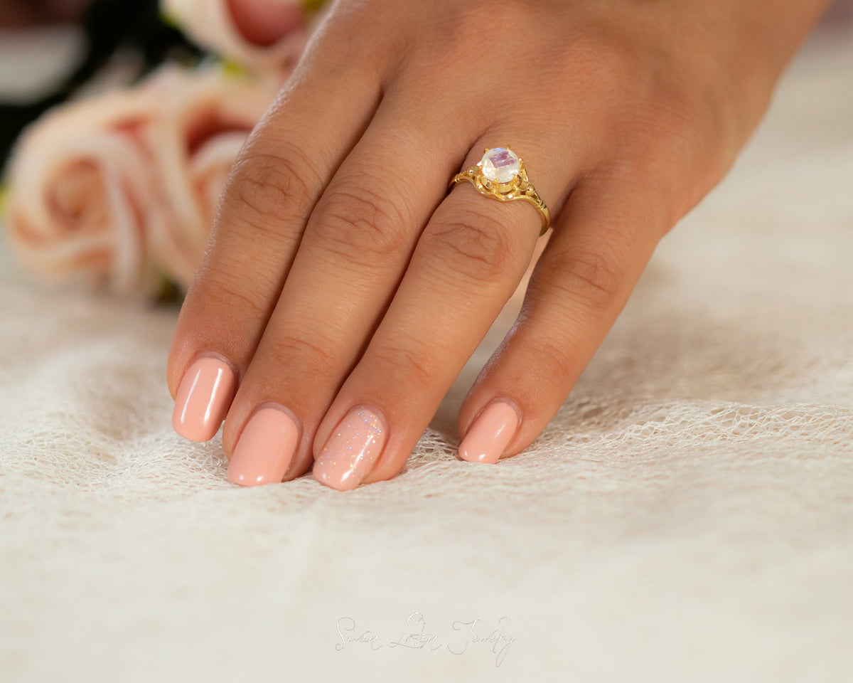 Vintage Inspired Moonstone Ring