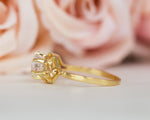 Vintage Moissanite Engagement Ring