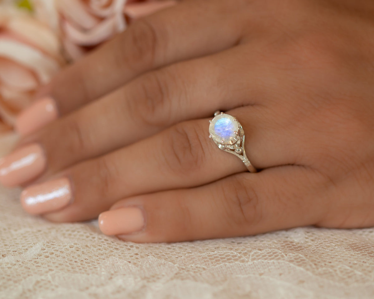 Vintage Inspired Moonstone Ring
