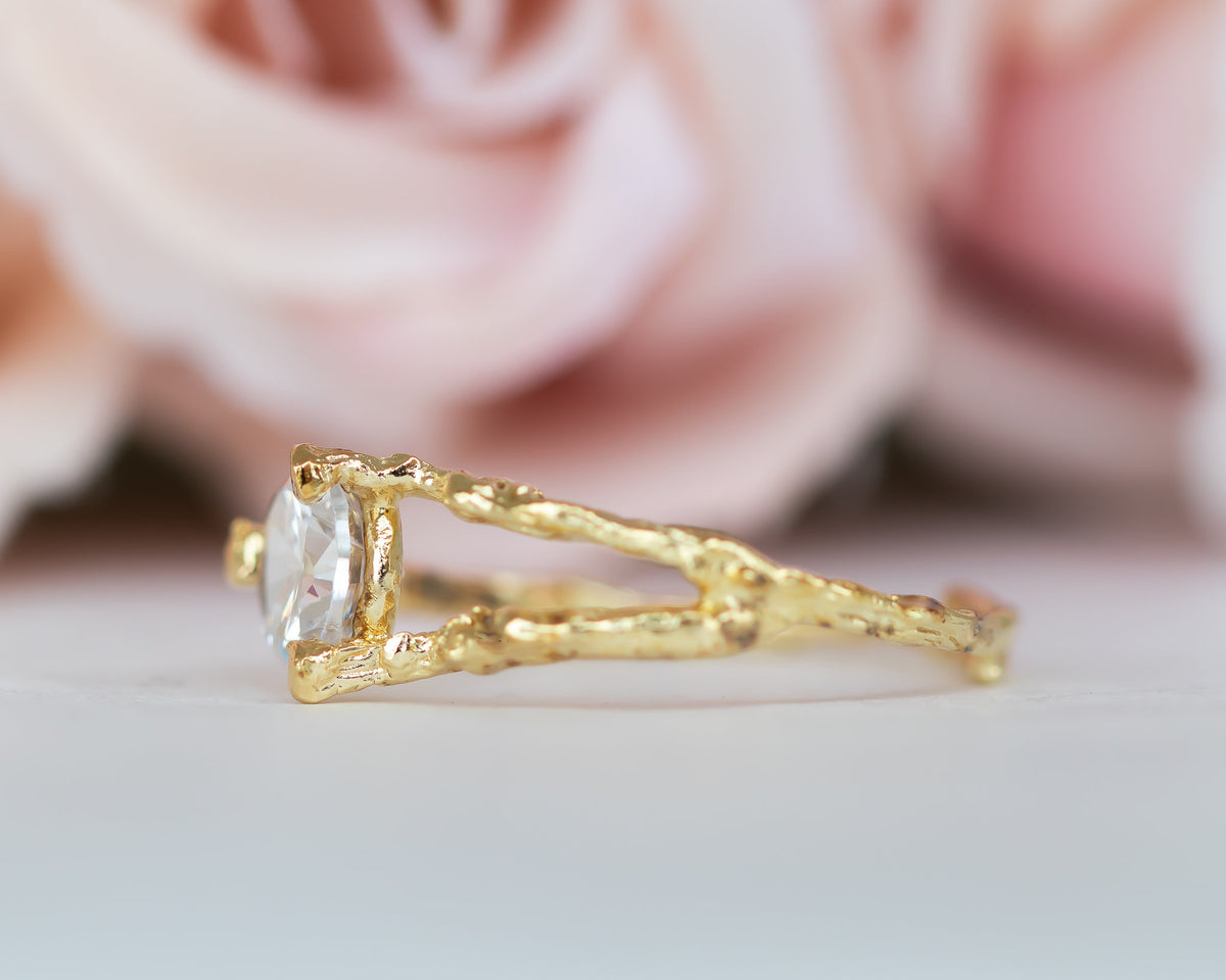 Nature Inspired Twig Diamond Ring