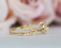 Nature Inspired Twig Diamond Ring