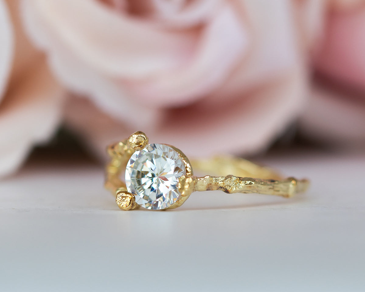 Nature Inspired Twig Diamond Ring