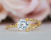 Nature Inspired Twig Diamond Ring