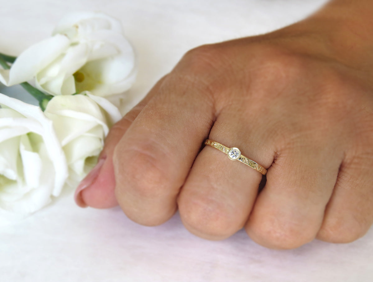 Small Diamond Engagement Ring