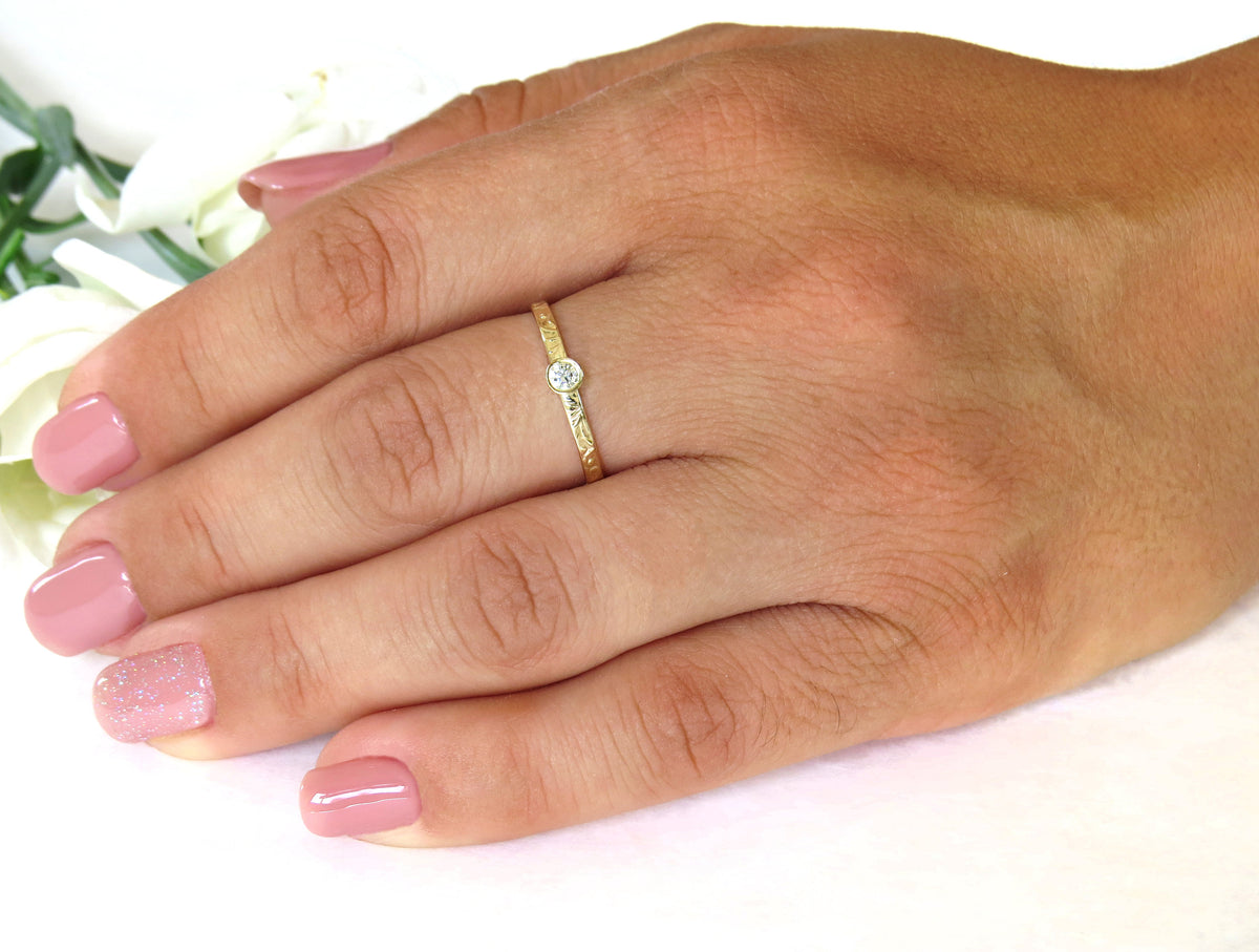 Small Diamond Engagement Ring