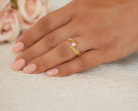 Leaf Engagement Ring
