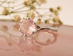 Rose Quartz Engagement Ring, Nature Engagement Ring, Twig Engagement Ring, Gemstone Gold Ring, Branch Ring, Pink Gemstone Ring, Solitaire