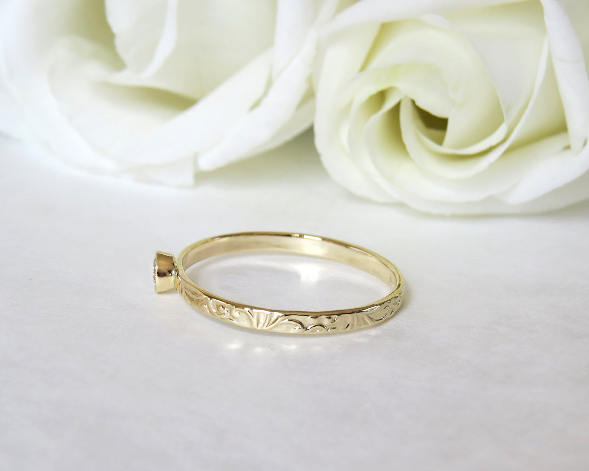 Small Diamond Engagement Ring