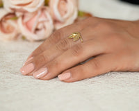 Three Leaf Gold Ring