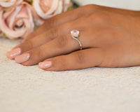 Rose Quartz Engagement Ring, Nature Engagement Ring, Twig Engagement Ring, Gemstone Gold Ring, Branch Ring, Pink Gemstone Ring, Solitaire