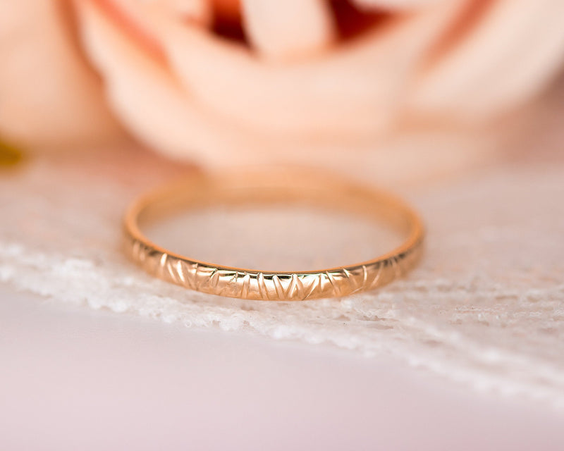 Rose Gold Wedding Band, Minimalist Ring, Gold Wedding Ring Woman, Stacking Ring, Thin Wedding Ring, Rose Gold Ring, 14k, 18k, Gift For Her