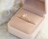 2ct Oval Moissanite Engagement Ring, Vintage Engagement Ring, Moissanite Diamond Gold Ring, Oval Solitaire Moissanite Ring, 2 Carat Ring