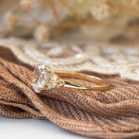 2ct Oval Moissanite Engagement Ring, Vintage Engagement Ring, Moissanite Diamond Gold Ring, Oval Solitaire Moissanite Ring, 2 Carat Ring