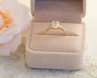 2ct Oval Moissanite Engagement Ring, Vintage Engagement Ring, Moissanite Diamond Gold Ring, Oval Solitaire Moissanite Ring, 2 Carat Ring