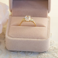 2ct Oval Moissanite Engagement Ring, Vintage Engagement Ring, Moissanite Diamond Gold Ring, Oval Solitaire Moissanite Ring, 2 Carat Ring