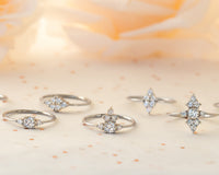 Diamond Cluster Ring, Cluster ring, Unique Cluster engagement ring, Cluster Diamond Engagement ring, Anniversary Gift, Gold Diamond Ring