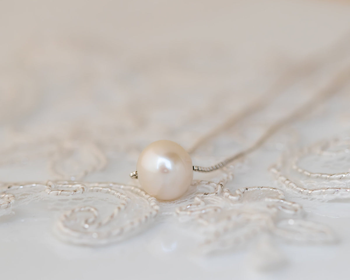 Pearl Necklace, Natural Pearl Necklace, Wedding Necklace, June Birthstone Necklace, 14K Gold Necklace, Gift Necklace, Anniversary Gift